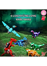 Đồ chơi xếp hình, lắp ráp 6 in 1 Qman 41105 – Chiến binh khủng long (512 mảnh ghép) dành cho bé trai trên 6 tuổi