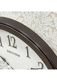 Đồng hồ treo tường Nhật Bản RHYTHM 8MGA37SR06 – KT 33.0×4.7cm, Dùng PIN.  Đo Độ ẩm, nhiệt độ.