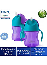 Bình tập uống bằng nhựa có ống hút Philips Avent SCF796/00(200ml/7oz) cho bé từ 9 tháng tuổi
