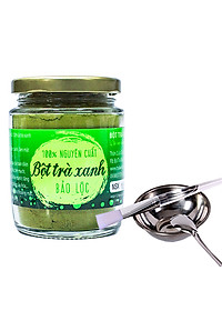 Bột Trà Xanh Đắp Mặt Nguyên Chất Bảo Lộc Vũ Gia (100g) + Tặng Bộ Pha Chế Đắp Mặt Nạ Cao Cấp
