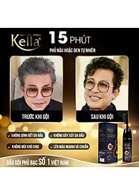 Dầu Gội Phủ Bạc kella Chiết Xuất Thảo Dược Màu Nâu Tự Nhiên
