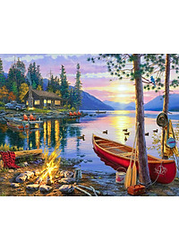 Bộ tranh xếp hình cao cấp 500 mảnh ghép – Hoàng Hôn Bên Hồ