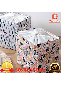 Túi vải Canvas đựng quần áo - Sọt đựng đồ túi chăn 100L cao cấp gấp gọn, chống thấm nước - Giỏ đựng đồ, chăn mền  - Chính hãng D Danido