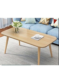 Bàn trà, bàn sofa chữ nhậ mặt bàn bo góc bệt chân gỗ tự nhiên phòng khách, phòng ngủ cao cấp sang trọng