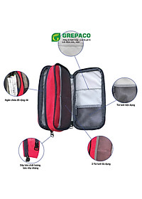 Túi Hộp Đựng Bút Viết Grepaco Bằng Vải Bố Canvas Tote Đẹp Nhiều Ngăn Size Lớn Đa Năng Dành Cho Học Sinh, Sinh Viên, Dân Văn Phòng Đựng Dụng Cụ Đồ Dùng Học Tập, Mỹ Phẩm, Phụ Kiện Đồ Cá Nhân – Hàng Chính Hãng