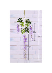 Hoa tử đằng dây treo dài 110cm - Hoa giả lụa trang trí lễ kết hôn, sự kiện, nhà hàng, tiệc cưới, ngoại thất, làm giàn