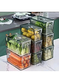 Hộp Đựng Thực Phẩm 3L Có Nắp Tách Nước Và Tay Cầm Tiện Lợi – Hộp Bảo Quản Đồ Ăn Tủ Lạnh - Hộp Lạnh - HÀNG CHÍNH HÃNG MINIIN