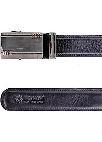 Thắt lưng nam da bò Huy Hoàng răng cưa màu đen HT4132