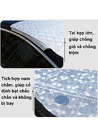 Tấm Bạt Chắn Nắng Kính Lái Xe Ô Tô A551 Có Tai Chụp Gương Chiếu Hậu 2 Bên