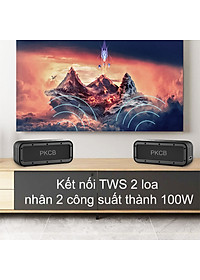 Loa Bluetooth speaker Loa di động chip DPS khuyếch đại âm thanh công suất lớn 50W Kết nối TWS lên 100W  Hàng Chính Hãng