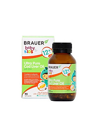 DHA dầu cá tuyết tinh khiết cho trẻ sơ sinh, trẻ nhỏ Brauer DHA Úc giúp phát triển trí não, tăng khả năng tập trung, cải thiện thị lực-OZ Slim Store