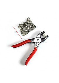 Cây Kìm Bấm Cúc Vành Áo Kim Loại Đa Năng Bộ Kìm Bấm Khuy Kèm 100 Cúc Bấm 9.5mm Thép Không Gỉ, Khoen Quần Áo Tiện Lợi - hàng Loại 1.  Chính Hãng MINIIN