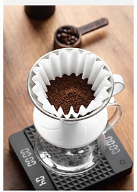 Giấy lọc hình tròn cho phễu Kalita 155 185 CAFE DE KONA