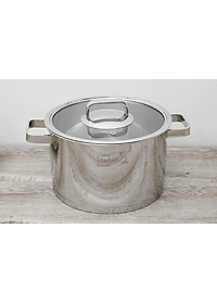 Bộ nồi và chảo chống dính vân đá inox 304 cao cấp Fivestar Plus 5 món nắp kính , tặng 1 vá canh