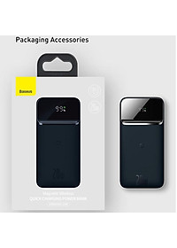 Sạc dự phòng không dây nam châm Baseus PPCXW10 10000mAh Sạc Nhanh 20W Cho Iphone 12- Hàng chính hãng.