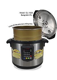 Nồi áp suất Gali GL-1626, dung tích 17lít, Sử dụng hoàn hảo cho các nhà hàng, quán ăn, trường học, hàng chính hãng 100%, bảo hành 24 tháng Gali