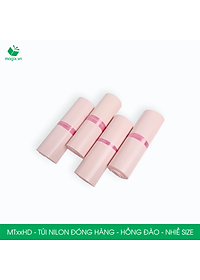 Combo 100 túi nilon gói hàng - túi niêm phong đóng hàng màu hồng đào - NHIỀU KÍCH THƯỚC