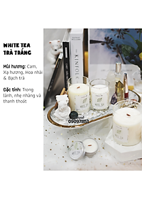 Nến Thơm Tinh Dầu Cao Cấp Không Khói An Toàn Candle Cup - White Tea - S - 100G (Kg Nắp) - Link Mua