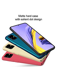 Ốp Lưng Sần chống sốc cho Samsung Galaxy A71 hiệu Nillkin Super Frosted Shield (Đính kèm giá đỡ hoặc miếng dán từ tính) - Hàng Chính Hãng