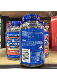 Viên Uống Bổ Sung Sáng Mắt , Khỏe Xương, Tăng Hệ Miễn Dịch Dầu Cá Dầu Cá hồi Pure Alaska Omega-3 Wild Salmon Oil 1000mg  - Hàng nhập Mỹ
