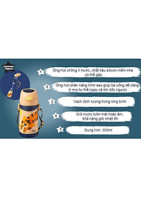 Bình uống nước Inox giữ nhiệt có ống hút và quai treo cho bé Tommee Tippee 350ml từ 18 tháng