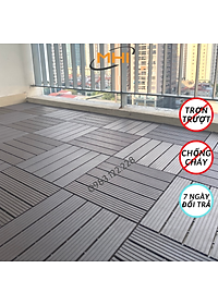 Miếng nhựa lót sàn uPVC cao cấp MHI-ECO, Tấm nhựa trải sàn trang trí ban công / sân vườn / sân thượng; lót sàn chống trơn trượt nhà tắm / bể bơi - Hàng Việt Nam chất lượng cao