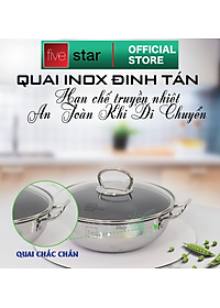Nồi inox chống dính cao cấp Fivestar nắp kính inox 430 , tặng 5 muỗng ăn 18cm | 20cm | 22cm | 24cm | 26cm | 28cm