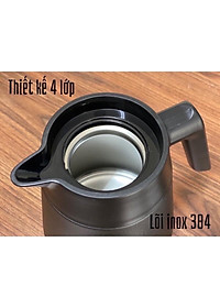 phích ủ nước nóng lạnh,bình pha trà có lõi lọc inox 304 nhập khẩu cao cấp 1,2 lít