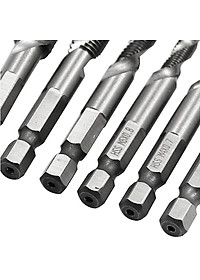 Bộ 6 Mũi Khoan Taro HSS 4341 Tạo Ren Cao Cấp, giúp tiết kiệm thời gian thi công, tiết kiệm chi phí siêu tiện lợi. M3, M4, M5, M6, M8, M10 