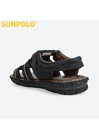 Sandal Nam Da Bò SUNPOLO SDA002 Trẻ trung, năng động (Đen, Nâu)
