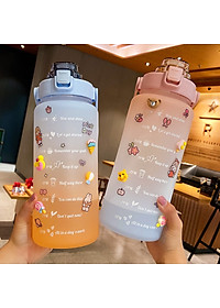 Bình Đựng Nước 2L Dễ Thương Có Vạch Báo Giờ Uống Nước - Hàng Loại 1 - Chính Hãng MINIIN