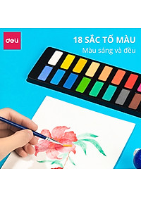 Hộp Bút Màu Tô Vẽ Tranh Cho Bé Đầy Đủ Các Dạng Màu Deli - Kèm Sticker Khay Pha Màu Tẩy Bút Chì Gọt Bút Đi Nét Tranh Tô Màu - Quà Tặng Cho Bé 