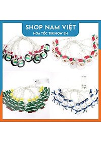 Dây Đèn Led Fairy Light Trang Trí Giáng Sinh Biểu Tượng Cây Thông, Người Tuyết, Ông Già Noel - Chính Hãng NAVIVU