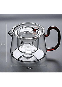 Bình pha trà thủy tinh cao cấp có lõi lọc crystan - 580ml - ANTH419