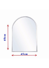 Gương soi viền tròn KG105 nhà tắm tráng bạc cao cấp loại tốt, bao ko bể vỡ, kiếng cường lực 5mm - Hàng chính hãng