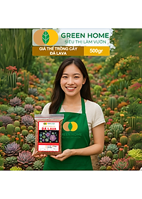 Đá Nham Thạch Lava GreenHome, Bao 500GR, Giá Thể Cho Thủy Sinh, Bonsai, Xương Rồng Màu Đỏ, Đen, Sạch Bụi