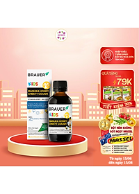 Siro giảm ho cho bé từ 2 tuổi Brauer Kids Manuka Honey Chesty Cough giảm ho khan, ho có đờm - QuaTangMe Extaste