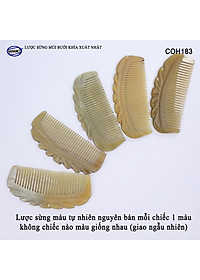 Lược sừng xuất Nhật (Size: S - 13cm) COH183 - Lược múi bưởi khía đẹp nhỏ gọn - Chăm sóc tóc