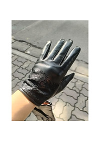 Găng tay da cừu nữ cao cấp - BHY8758 Bao tay da nữ, Da thật không bong tróc đứt gãy