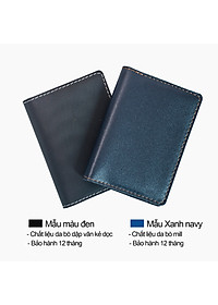 Ví namecard da bò V131, ví đựng thẻ card holder da thật nhỏ gọn, thương hiệu Bụi leather chuyên đồ da thật