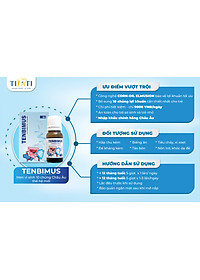 Men vi sinh TENBIMUS 10 chủng Châu Âu bổ sung lợi khuẩn, phòng ngừa rối loạn tiêu hóa, tăng cường miễn dịch cho trẻ nhỏ