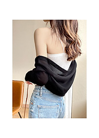 [L2M] Áo khoác len nữ cardigan dệt kim CHOÀNG NGANG LƯNG tay dài che khuyết điểm dễ phối đồ Quảng Châu