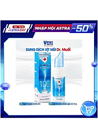 Dung dịch xịt mũi Dr. Muối (100ml) (Ngừa vi khuẩn + Bảo Vệ Xoang + Thơm Thoáng mũi)