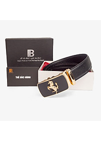 Thắt lưng nam, dây nịt nam da bò Saffiano 3 lớp Bụi Leather L106 - Khóa tự động, nhiều mặt khóa tùy chọn - Bảo hành 12 tháng