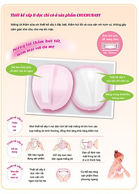 Miếng lót thấm sữa Chuchu Baby thấm hút tốt, mềm mại 150 miếng (120 + 30)