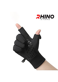 Găng tay hở ngón giữ ấm, chống gió mùa đông Rhino G301 cảm ứng điện thoại cho nam, nữ