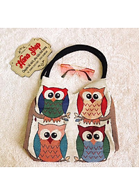 Túi thổ cẩm tim nhỏ