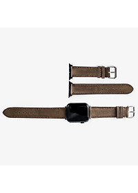 Dây đồng hồ dành cho AW da bò Vintage D116 - Hàng khâu tay thủ công cao cấp