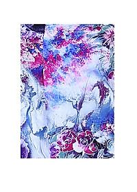 Váy đầm lanh (tole) Vicci TVN004.12 vải xước họa  tiết hoa hoa nền tím 