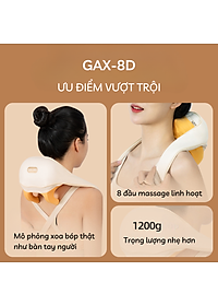 Máy Massage Cổ Vai Gáy Lưng Cao Cấp GAX-8D Nâng Cấp 8 Đầu Xoa Bóp
